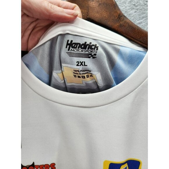 Hendrick Motorsports NAPA Auto Parts Racing T-Shirt 2XL White & Blue Polyester M - Picture 3 of 5